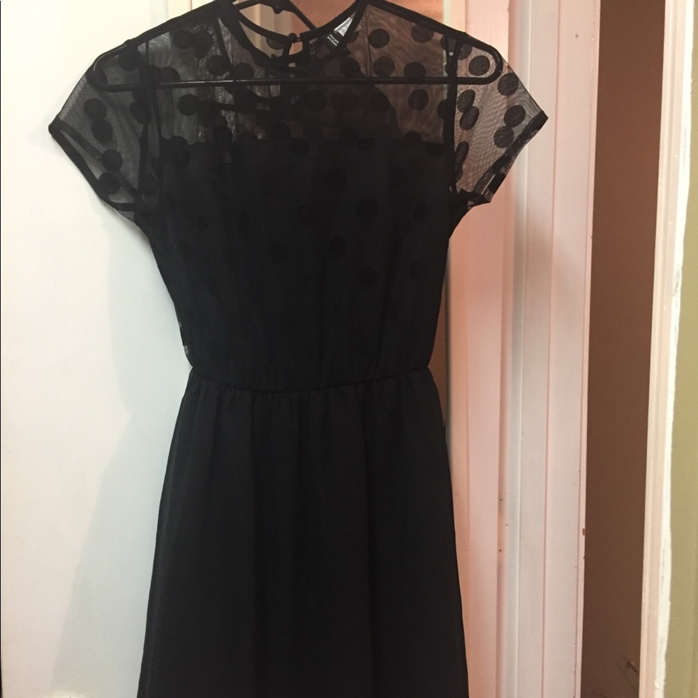 DIVIDED brand polka dot mesh dress!